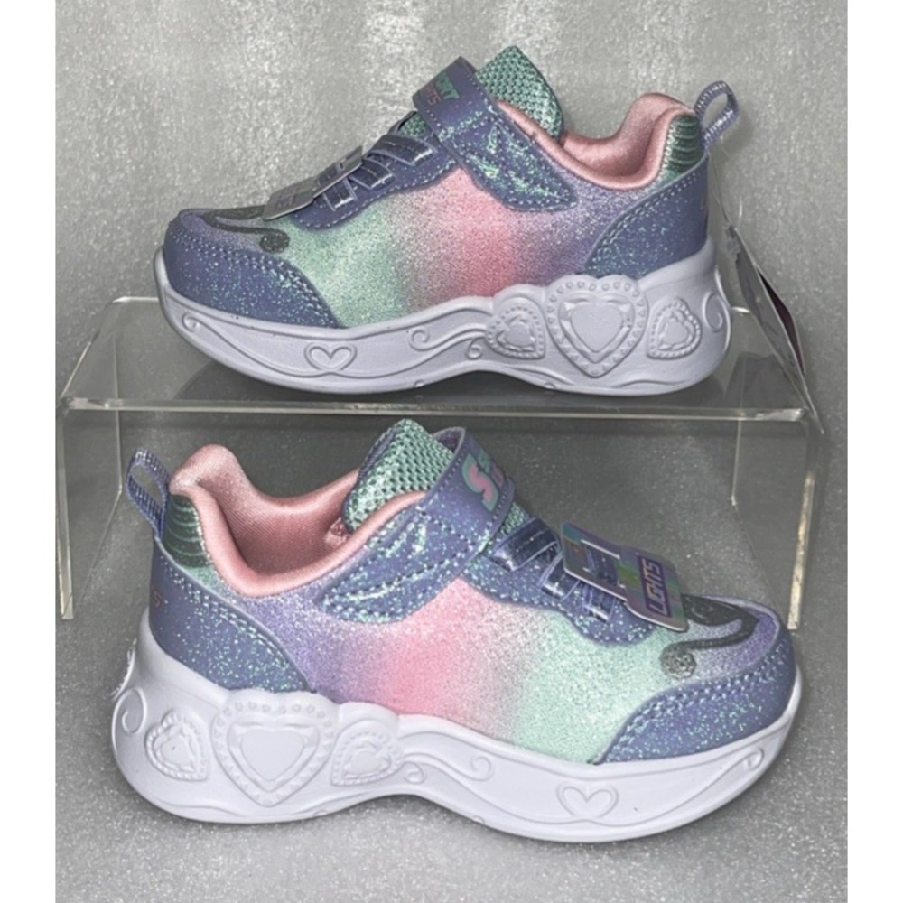 S Sport By Skechers Lucia Sneakers Light Up Stretch Laces Toddler Girls Size 5 - Picture 3 of 17